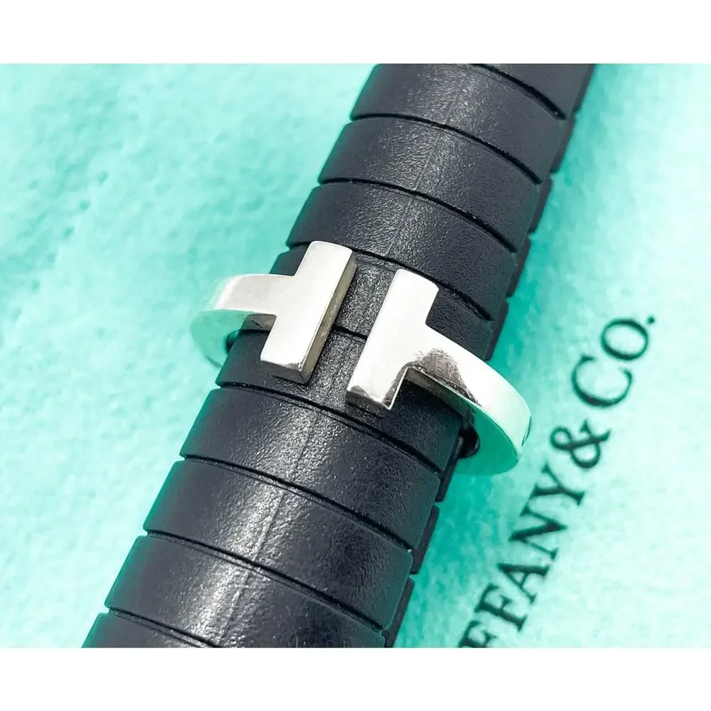 Tiffany & Co. T Square Sterling Silver Ring Size 5.25